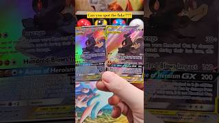 Real or Fake?? Can you spot the fake Tag Team Pokemon Card #shorts #pokemon #viral