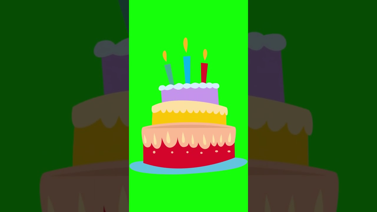 Happy Birthday Cake 2 Green Screen#Greenscreen #Happybirthday #happybirthdaycake #Chromakey