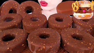 ASMR MUKBANG｜NUTELLA POMPOMPURIN CHOCOLATE ICE CREAM DONUT 산리오 폼폼푸린 초콜릿 아이스크림 도넛 누텔라｜EATING｜