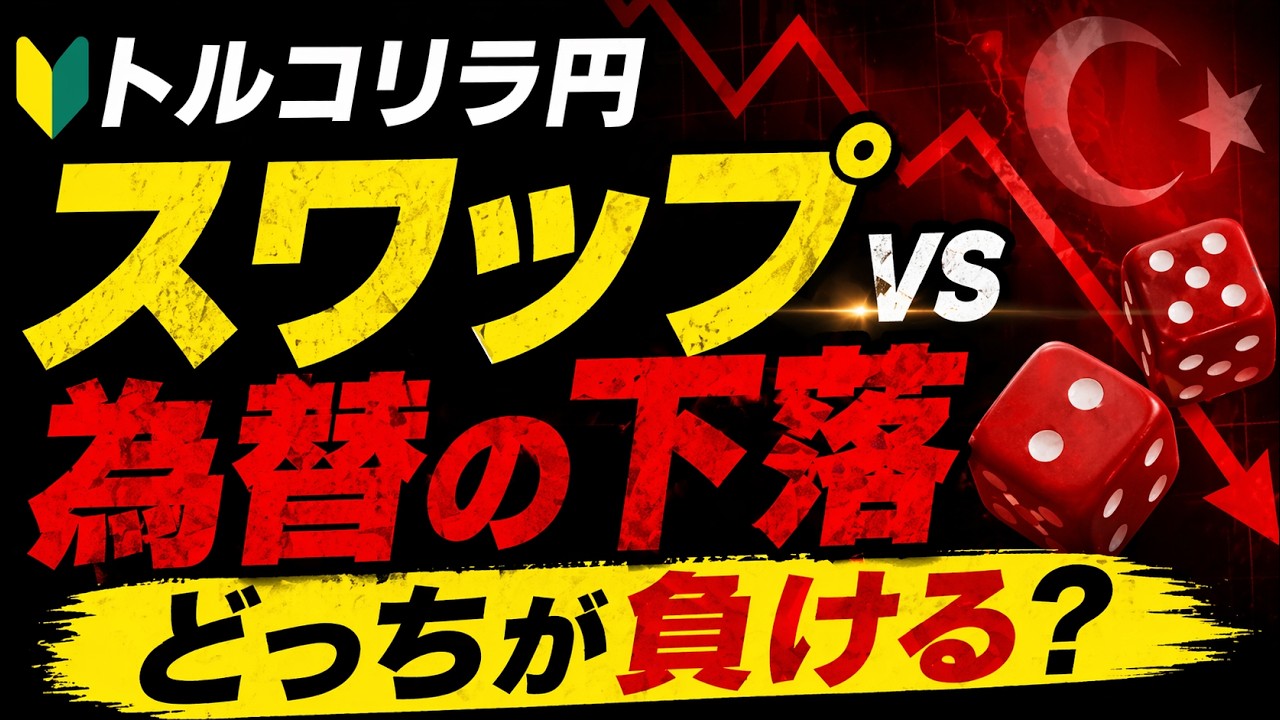 トルコリラ円スワップ投資 為替の下落(為替差損)とスワップポイントの利益どっちが大きい？3年分のデータ