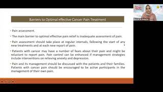 Dr. Dessy Emril talks about Updates on Cancer Pain Management