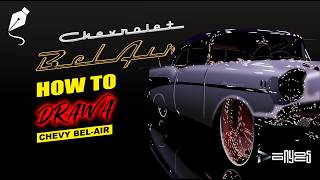 How I Created a Classic Chevrolet Bel Air Vector Portrait in Adobe Illustrator