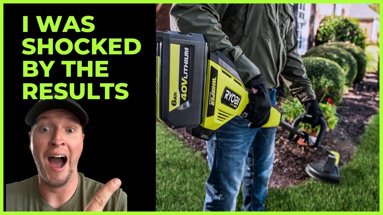 Is this new Ryobi the BEST BATTERY STRING TRIMMER OF 2022 Ryobi 17 whisper review  RY402110VNM