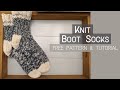 Knit Boot Socks | Step - By - Step Tutorial and Free Pattern Download | Knitting House Square