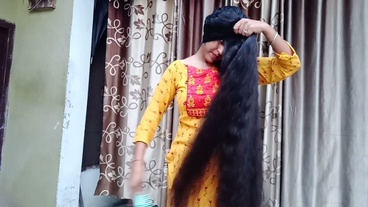 Over face combing for Beautiful✨😍 Long hair🤯/haircare/ninichopra/YouTube/silky shiny🌟 hair combing