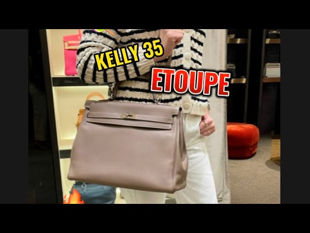 Hermes Kelly 35 Etoupe Togo Leather