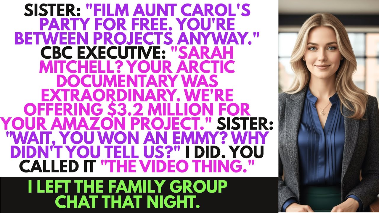 My Sister Made Me Film Her Party for Free—Then a CBC Executive Said: 