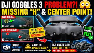 DJI GOGGLES 3 PROBLEM?! 😳 MISSING “H” &amp; CENTER POINT! #shaunthedrone #fpvfriday