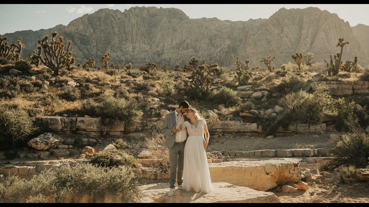 Sure Thing Chapel Las Vegas Elopement with a Dreamy Desert Sunset