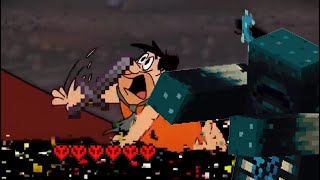Warden Vs Minecraft Fred Flintstone Dies Meme