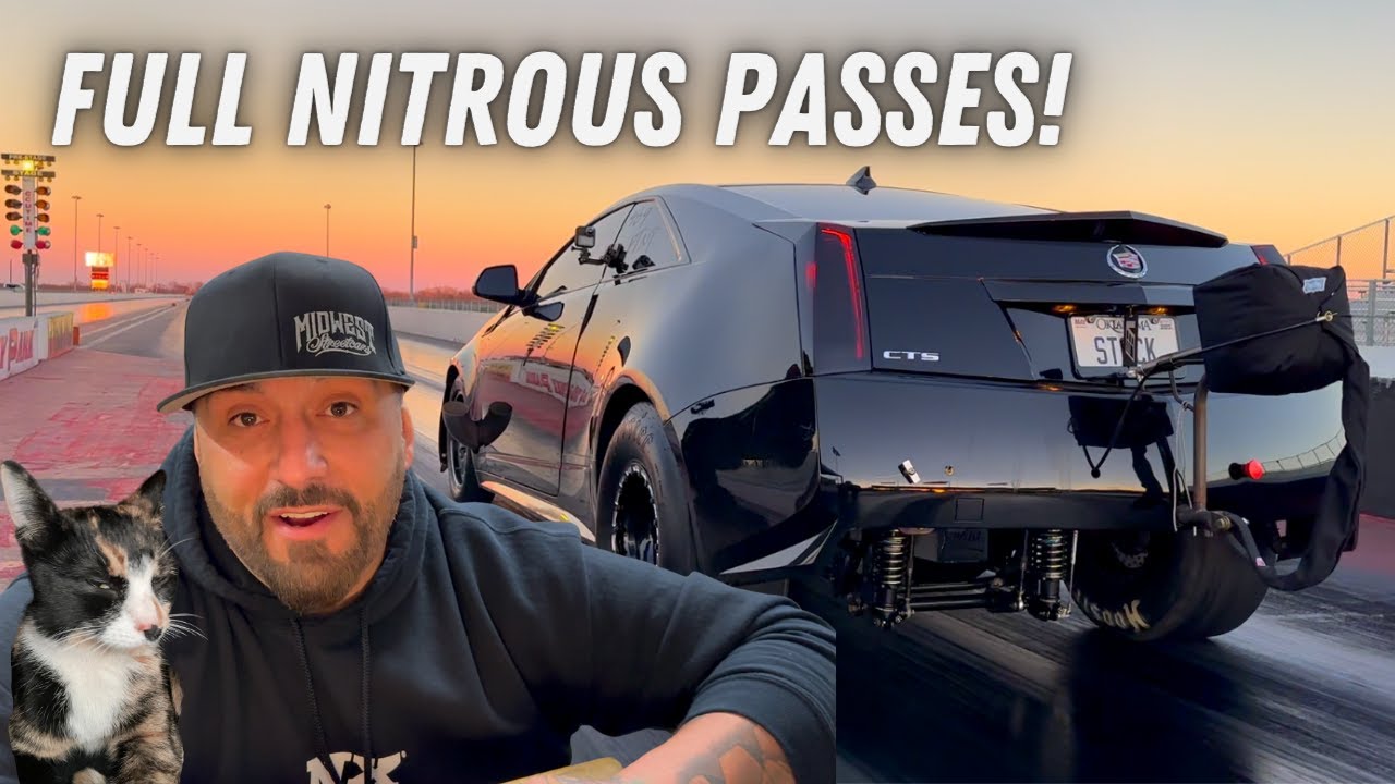 we FINALLY made a full pass ON NITROUS! Chief & Jackie testing Caddy