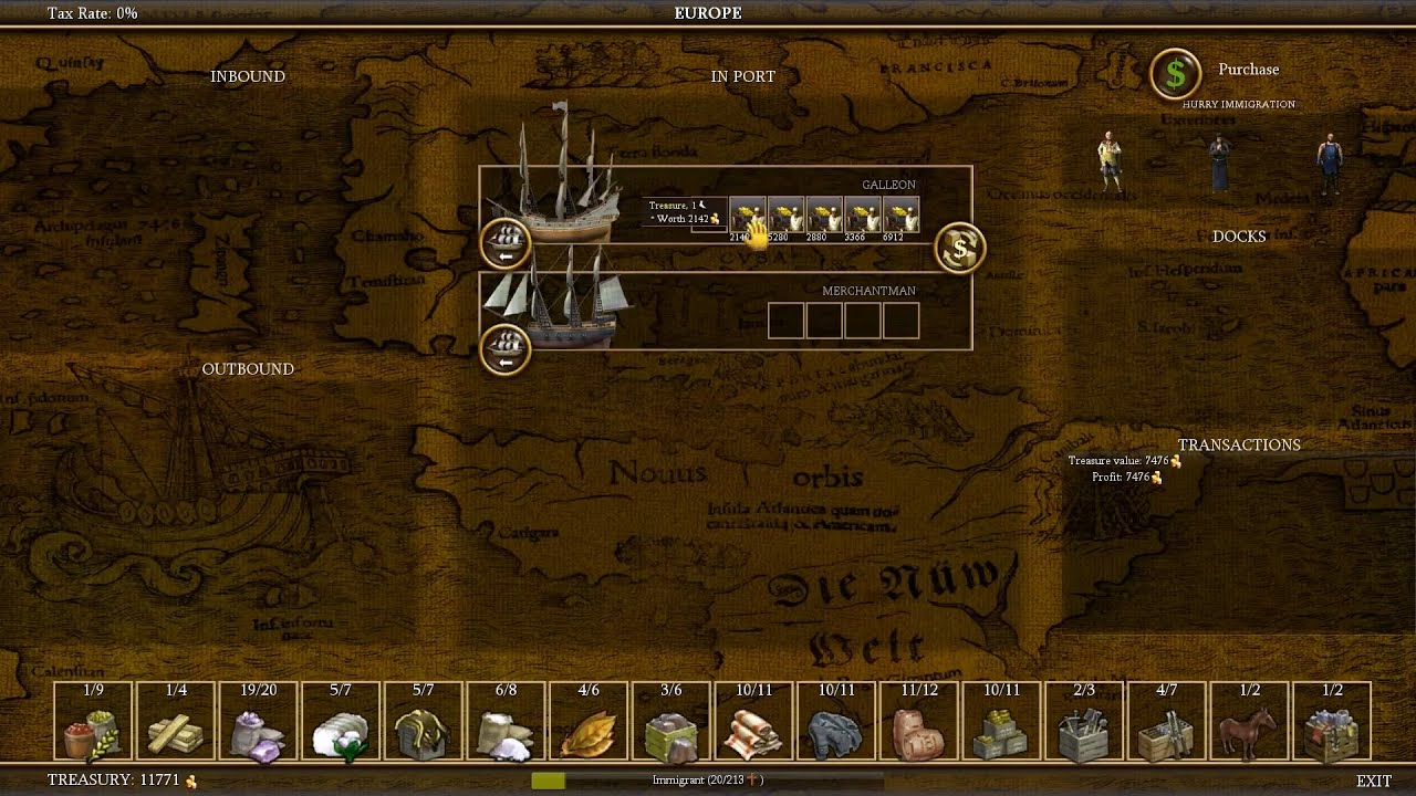 Sid Meier's Colonization 4 - Galleon of Treasures 🎮🧙 Gameplay E.04 ...