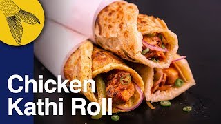 The chicken kathi roll was born in calcutta. succulent pieces of
marinated spices are cooked over charcoal, and served with sliced
onions, lime, a...