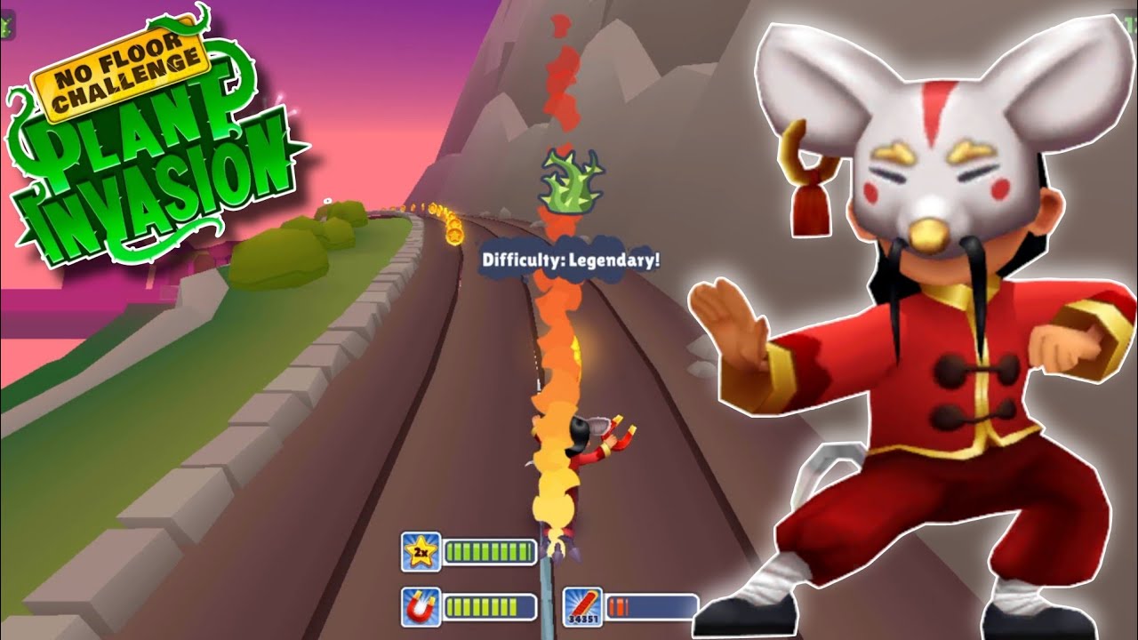 Subway Surfers Plant Invasion - No Floor Challenge! in Subway Surfers Journey to the East 2021