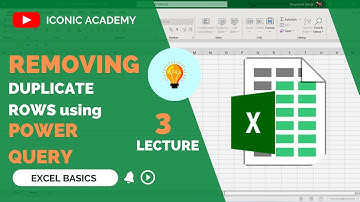 Removing Duplicate Rows With Power Query From the Excel Table || ICONIC ACADEMY