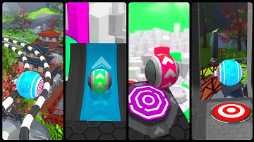 Gyrosphere trials Vs Rollingballs sky escaps All Levels New update Gameplay