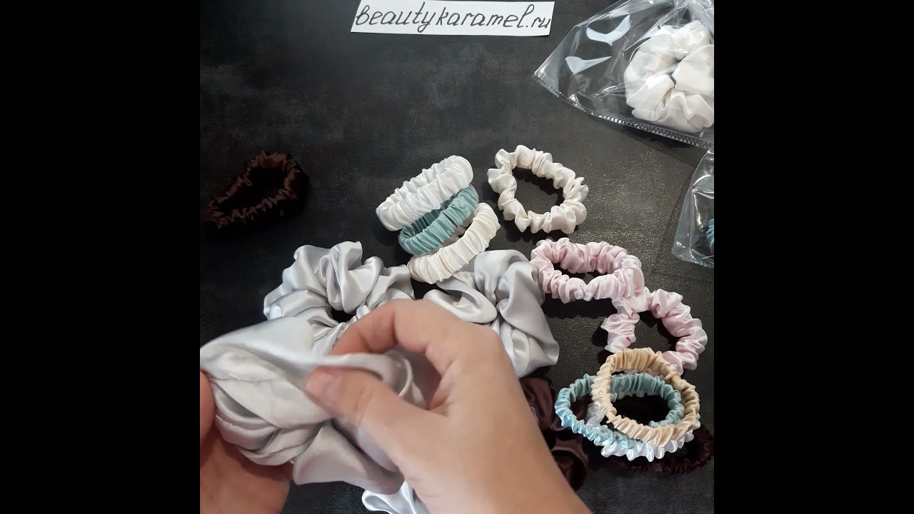 Шелковые резинки для волос из натурального шелка