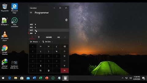 How to Convert Binary Decimal Hexa Octal on Windows 10 Calculator