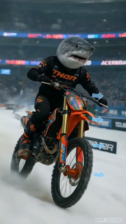 Brainrot motorcross action on the snow  #italianbrainrot #motocross #shorts #fyp