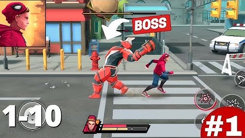 Spider Fighter Superhero Revenge Gameplay Walkthrough Level 1-10 iOS Android Boss Part 1