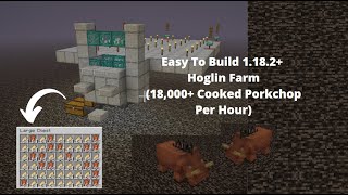 Easy To Build Minecraft 1.18.2 Hoglin Food Farm 18,000 Cooked Porkchop Perhour
