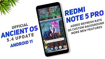 Ancient OS 5.4 Official Update For Redmi Note 5 Pro | Android 11 | Refresh Rate, QSCustom Background