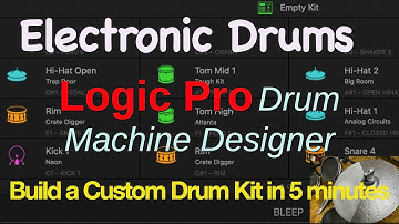 Logic Pro Drum Machine Designer - Build an Electronic Drum Kit in less than 5 minutes.
