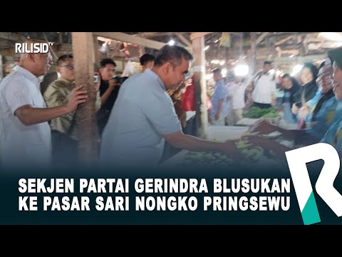 Sekjen Partai Gerindra Blusukan ke Pasar Sari Nongko Pringsewu