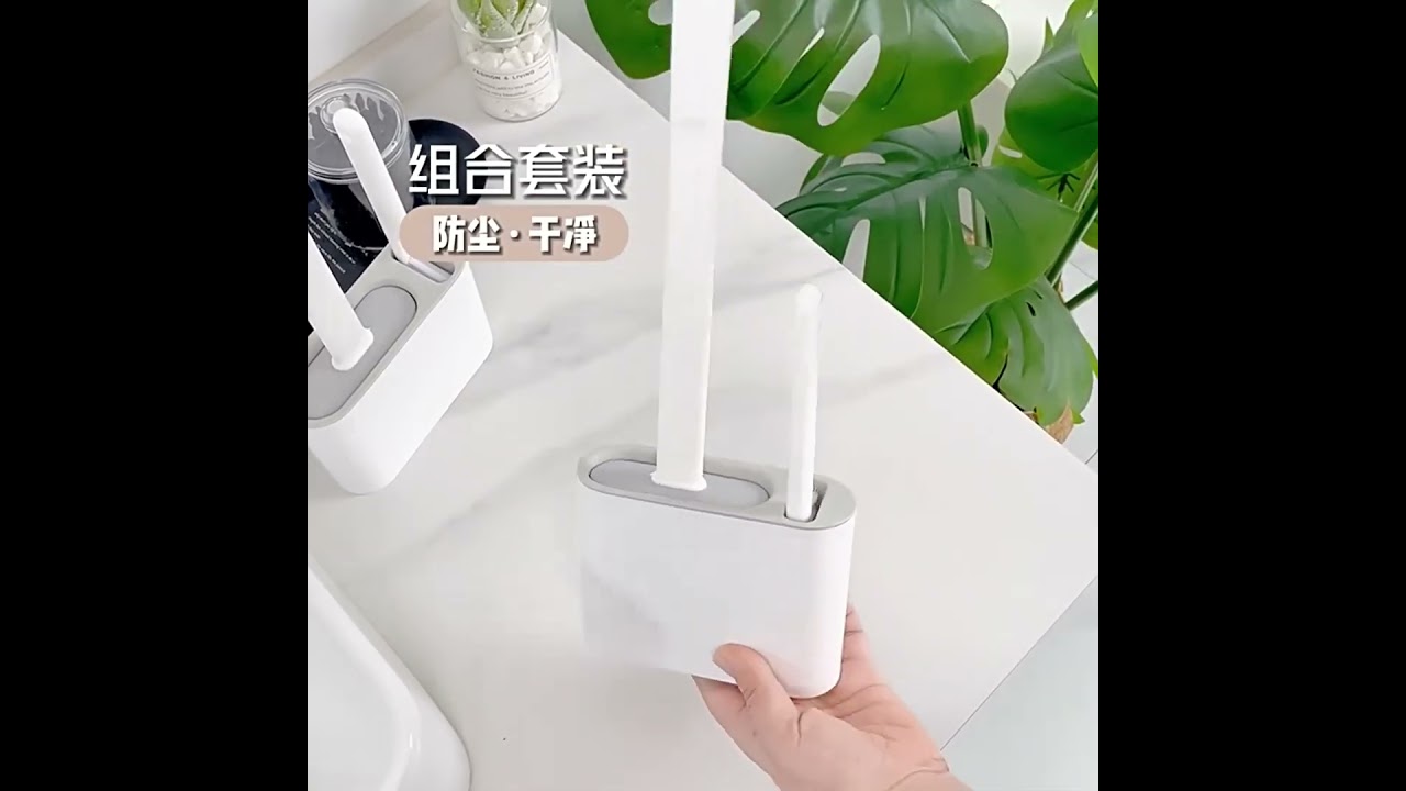 🚽 Silicone Toilet Brush Set – Flexible, Wall Mounted & Hygienic 🧼✨