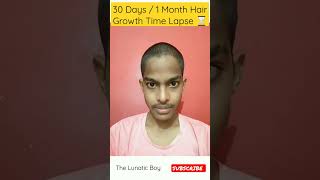 1 Month Hair Growth Time Lapse | 30 Days Hair Growth Time Lapse Challenge | Bald to Hair Growth screenshot 4