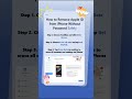 How to Remove Apple ID from iPhone Without Passwor