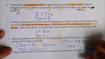 The Distributive Property: Writing Expressions to Represent Real World Situations