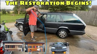 How Bad Is A $125 Benz?? Let's Start The Mercedes S124 Wagon Rebuild!!