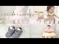 【1歳1ヶ月】赤ちゃんの歩く練習【育児vlog】ファーストシューズ履いてみたよ♡
