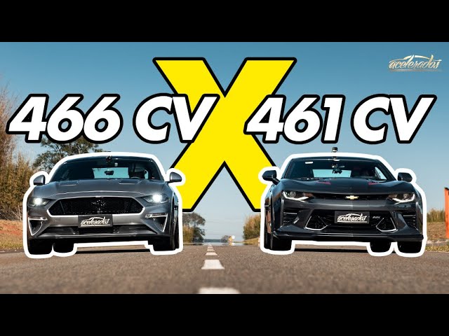 Teste comparativo: Ford Mustang e Chevrolet Camaro duelam no último  encontro dos clássicos V8