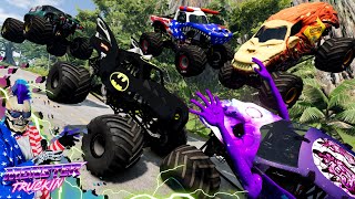 Monster Jam INSANE Racing, Freestyle and High Speed Jumps #37 | BeamNG Drive | Grave Digger screenshot 3