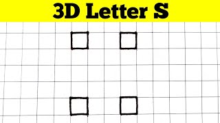 How to Draw 3D letter S Step By Step || 3D Trick || 3D Drawing