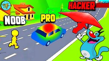 NOOB vs PRO vs HACKER   Shape shifting Android,ios Oggy and Jack