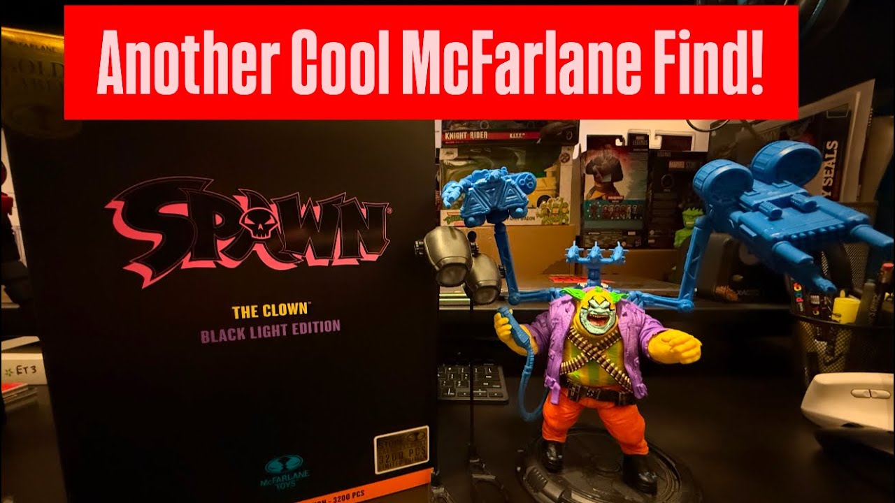 McFarlane Toys The Clown Black Light Edition Unboxing and Review