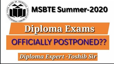 LATEST NEWS MSBTE Officially Postponed Exams