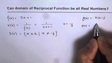 Can Domain of Reciprocal Function be All Real Numbers
