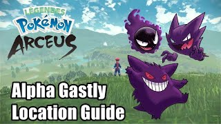 Pokemon Legend Arceus : Alpha Gastly  (Red Eyes) Location Guide