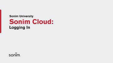 Sonim Cloud - Logging Into Cloud