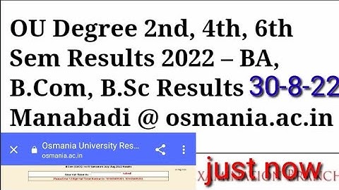 ou degree 2nd 4th 6th sem results declared 2022/ou degree 2nd 4th 6th sem results released 2022/2022