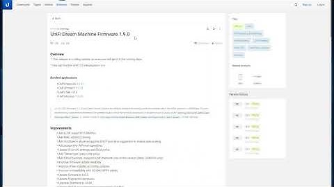 UniFi Dream Machine Firmware 1.9.0