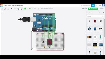 Arduino PORTD driven 7-Segment Common Cathode Display with Switch