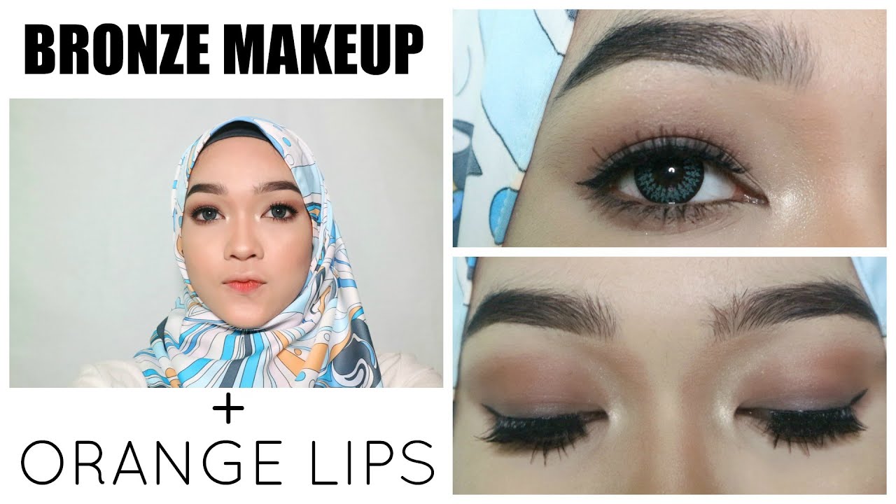 MAKEUP TUTORIAL BRONZE MAKEUP LOOK WITH ORANGE LIPS YouTube