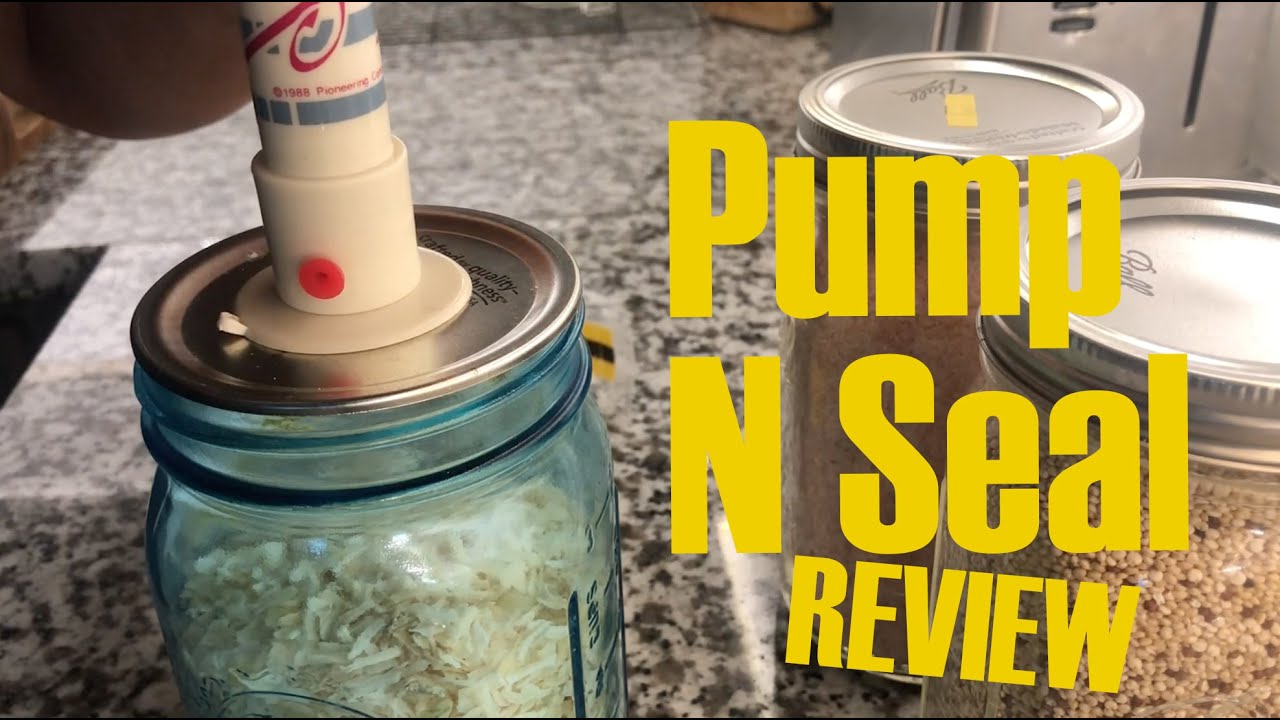 Review PumpNSeal Food Saver Home Sealing System. Vacuum Mason Jars