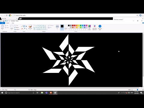 How to draw a star illusion in ms paint on pc