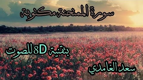 سورة الممتحنة مكتوبة ، بصوت 8D / سعد الغامدي